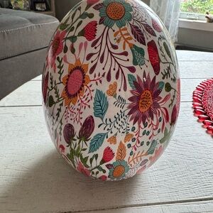 Floral Print Decorative Egg